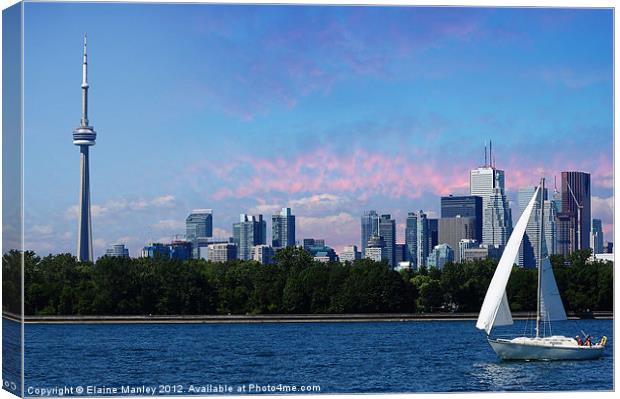 Toronto Sail By Canvas Print by Elaine Manley