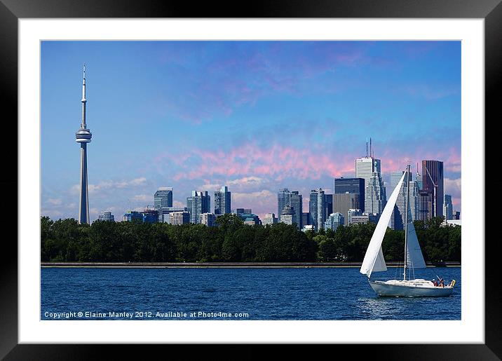 Toronto Sail By Framed Mounted Print by Elaine Manley