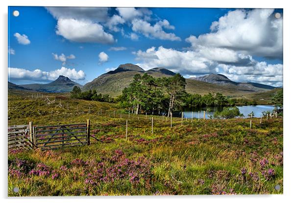 Three Scottish Mountains Acrylic by Jacqi Elmslie