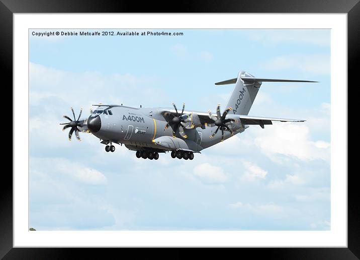 Airbus A400M Framed Mounted Print by Debbie Metcalfe