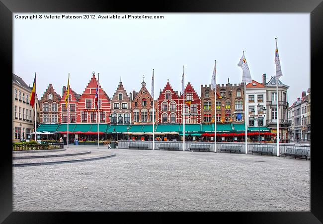 Brugge In Colour Framed Print by Valerie Paterson