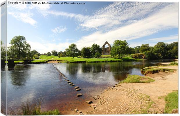 Bolton Abbey Canvas Print by nick hirst
