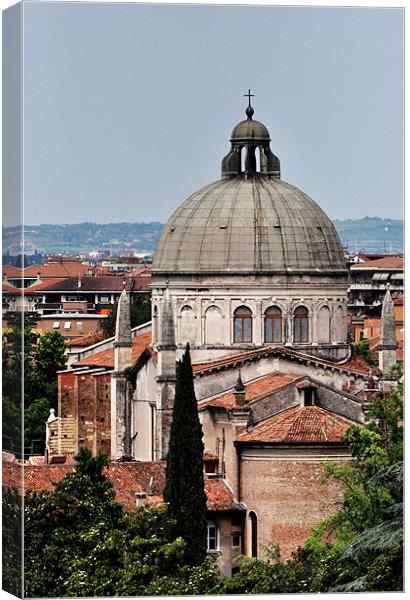 Chappel Rooftops Verona Canvas Print by Liam Dobson