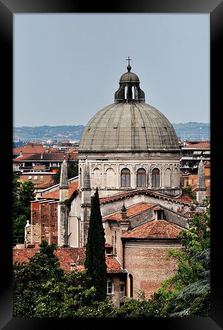 Chappel Rooftops Verona Framed Print by Liam Dobson