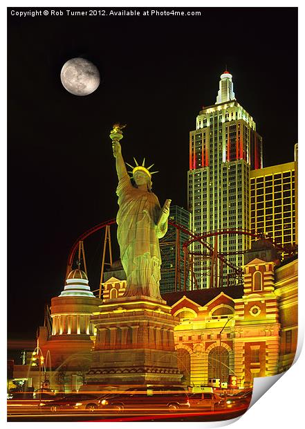Vegas Nights Print by Rob Turner