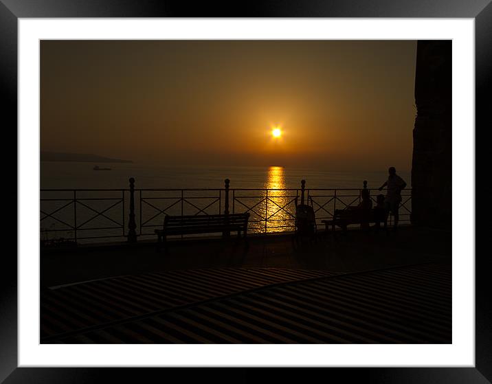 Vibo Silhouette Sunset Framed Mounted Print by Paul Fox