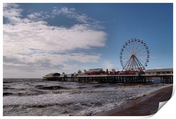 Central Pier Blackpool Print by Sarah Couzens