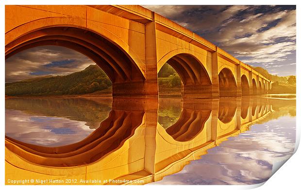 The Golden Viaduct Print by Nigel Hatton