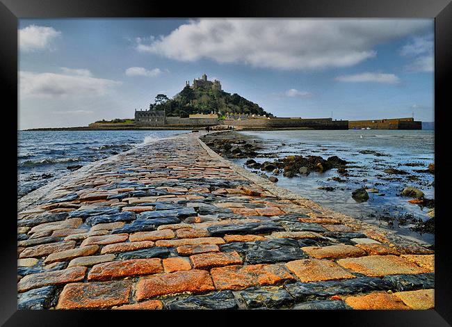 Low Tide, St Michael's Mount, Cornwall Framed Print by Brian Pierce