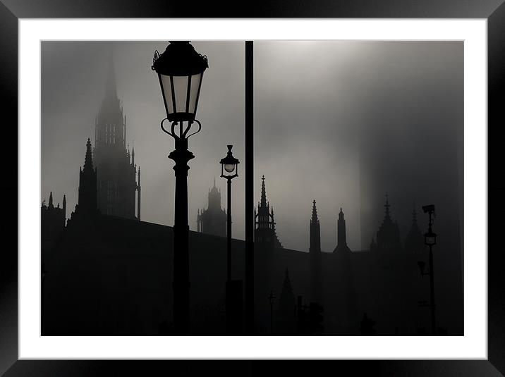 Street lamps Framed Mounted Print by Urban Faced