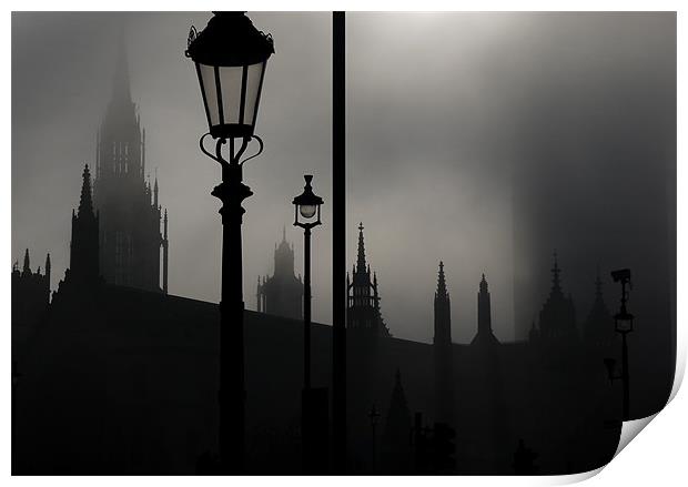 Street lamps Print by Urban Faced