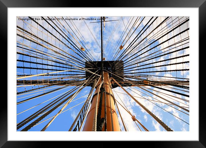 Victory rigging Framed Mounted Print by Ben Monaghan