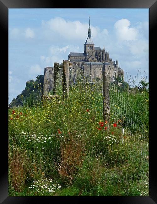 Le Mont St Michel Framed Print by Noreen Linale