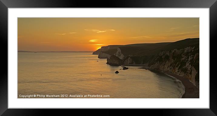 Coastal Sundown Framed Mounted Print by Phil Wareham