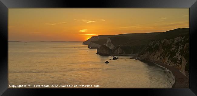 Coastal Sundown Framed Print by Phil Wareham