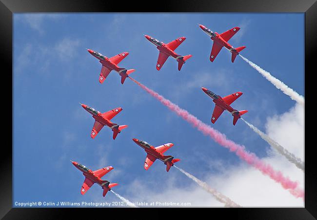 Top Pass - Red Arrows - Dunsfold 2012 Framed Print by Colin Williams Photography