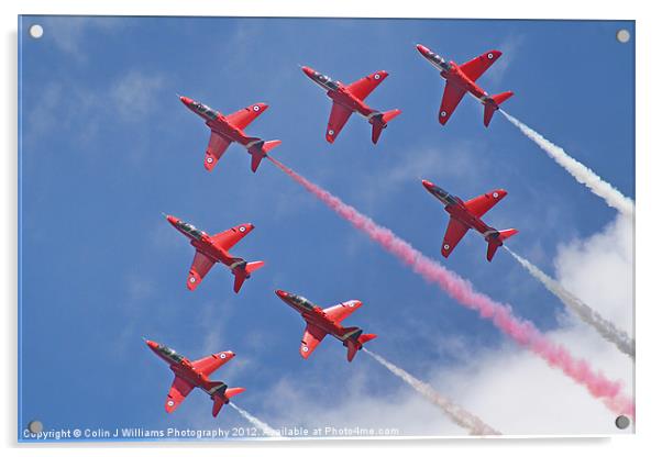 Top Pass - Red Arrows - Dunsfold 2012 Acrylic by Colin Williams Photography