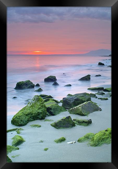 Pink sunset at Marbella Framed Print by Guido Montañes
