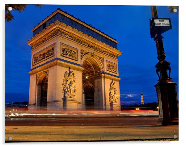 Arc d'Triomphe Acrylic by Liam Dobson