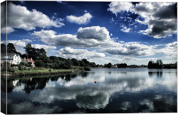 Sky Reflecting in Water Canvas Print by David White