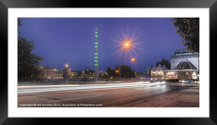 MAIDSTONE LIGHT TRAILS Framed Mounted Print by Rob Toombs