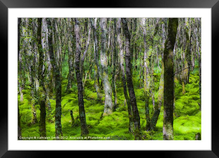 Forest in green moss Framed Mounted Print by Kathleen Smith (kbhsphoto)