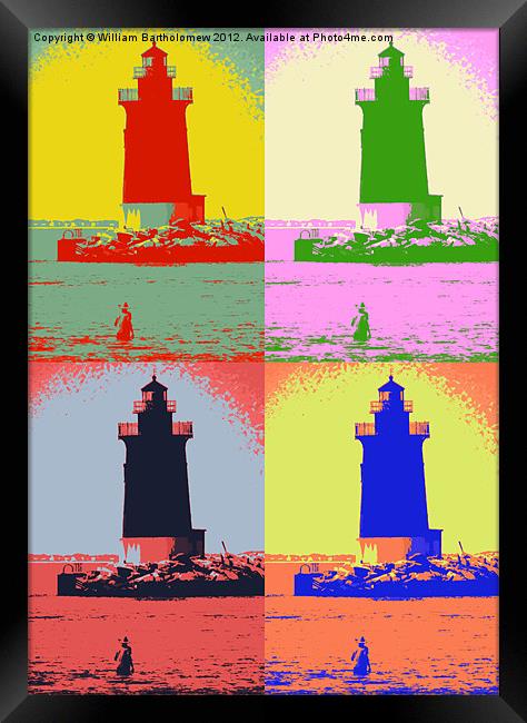 Lighthouse Pop Art Framed Print by Beach Bum Pics
