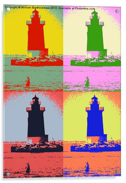 Lighthouse Pop Art Acrylic by Beach Bum Pics