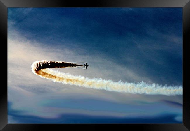 Red Arrow Smoke Trail Framed Print by Darren Watkinson