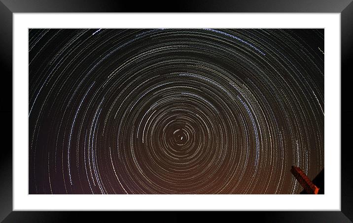 Star trails Framed Mounted Print by robert chadwick