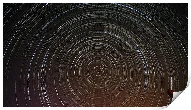 Star trails Print by robert chadwick