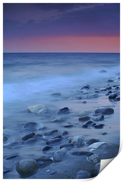 Blue stones Print by Guido Montañes