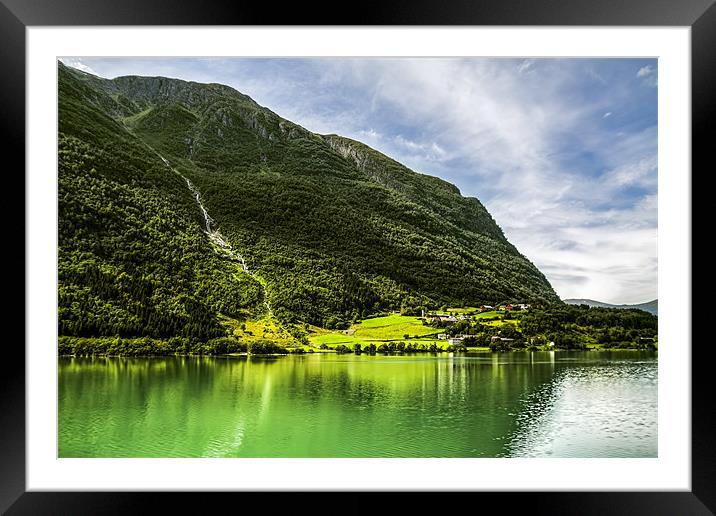 Norway Lake Framed Mounted Print by Cristian Mihaila