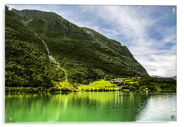 Norway Lake Acrylic by Cristian Mihaila