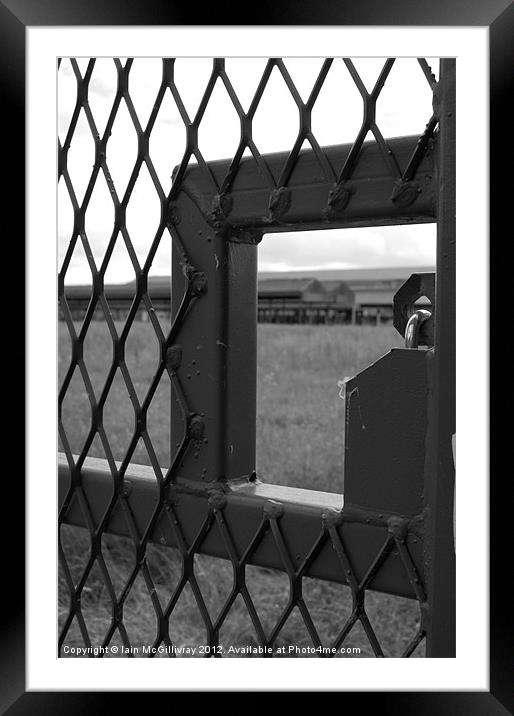 Metal Gate Framed Mounted Print by Iain McGillivray