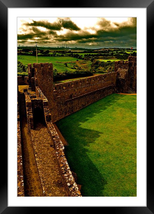 Pembroke Castle, Wales Framed Mounted Print by David Martin