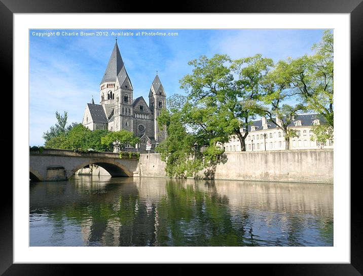 Temple Neuf Metz Framed Mounted Print by Ankor Light