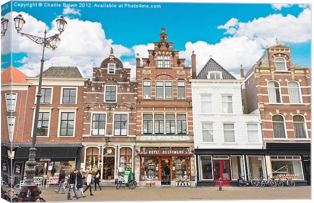 Delft Houses Architecture Canvas Print by Ankor Light