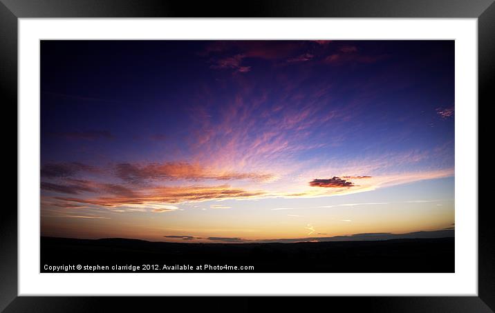 September sunset 1 Framed Mounted Print by stephen clarridge