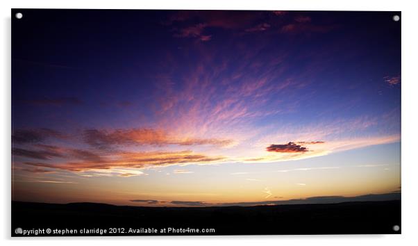 September sunset 1 Acrylic by stephen clarridge