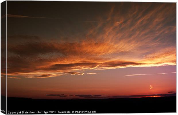September sunset 2 Canvas Print by stephen clarridge