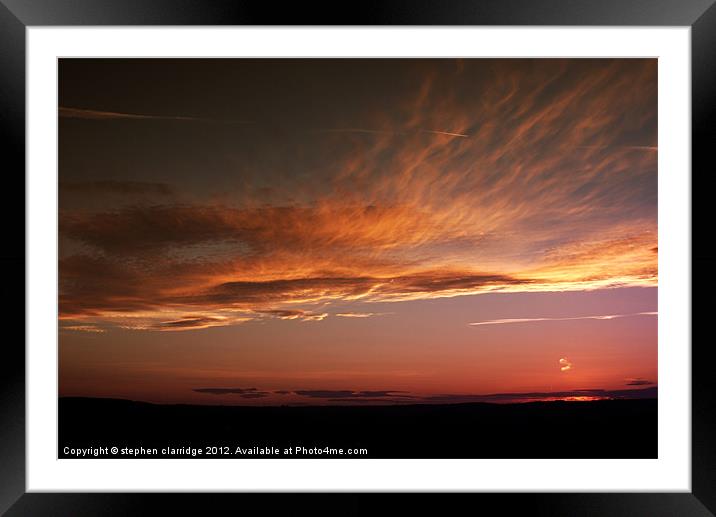September sunset 2 Framed Mounted Print by stephen clarridge