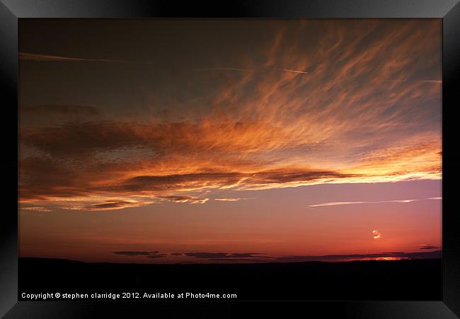 September sunset 2 Framed Print by stephen clarridge