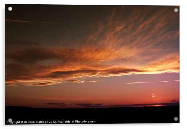 September sunset 2 Acrylic by stephen clarridge