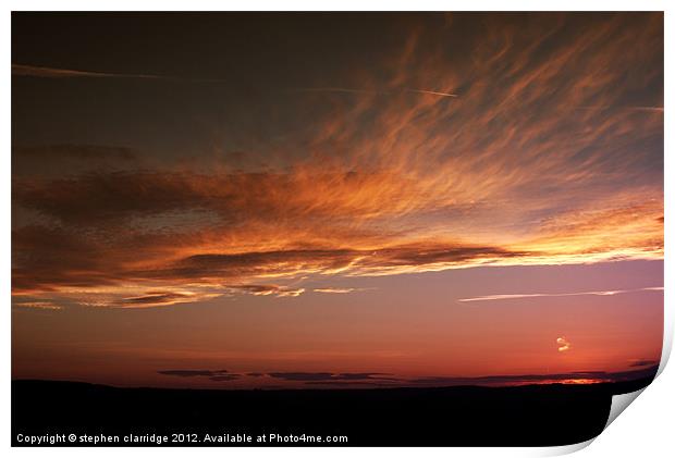 September sunset 2 Print by stephen clarridge