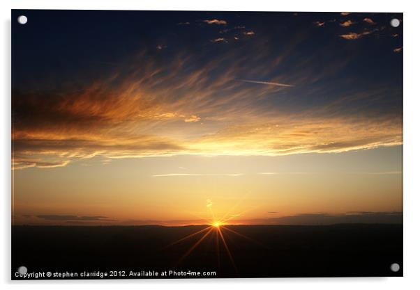 September sunset 3 Acrylic by stephen clarridge