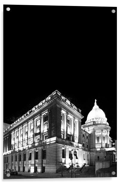 Mitchell Library at Night Acrylic by Iain Monteith