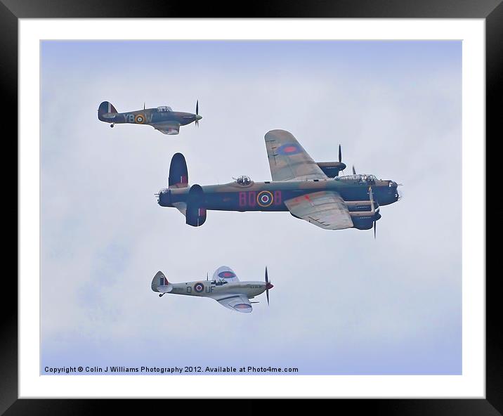 BBMF Over Shoreham Framed Mounted Print by Colin Williams Photography