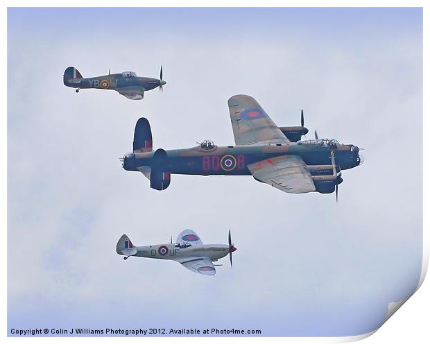 BBMF Over Shoreham Print by Colin Williams Photography