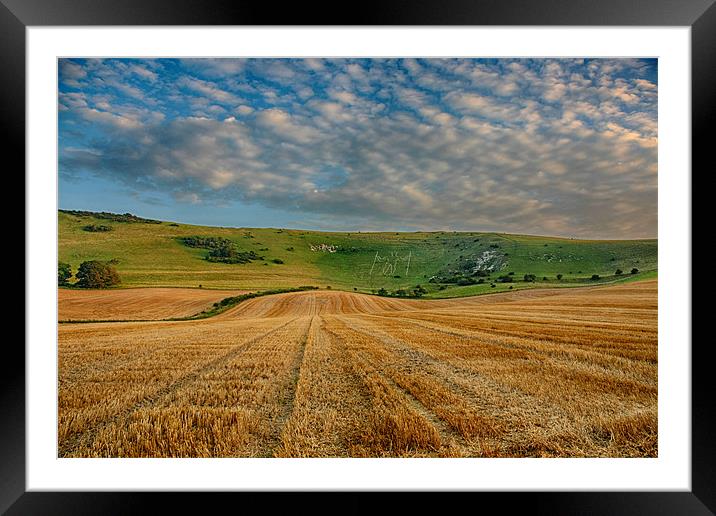 The Long Man of Wilmington Framed Mounted Print by Phil Clements